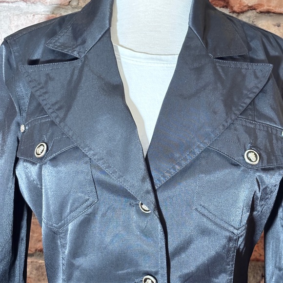 Versace Jeans Couture Collection Black fitted trench style coat - Picture 2 of 13